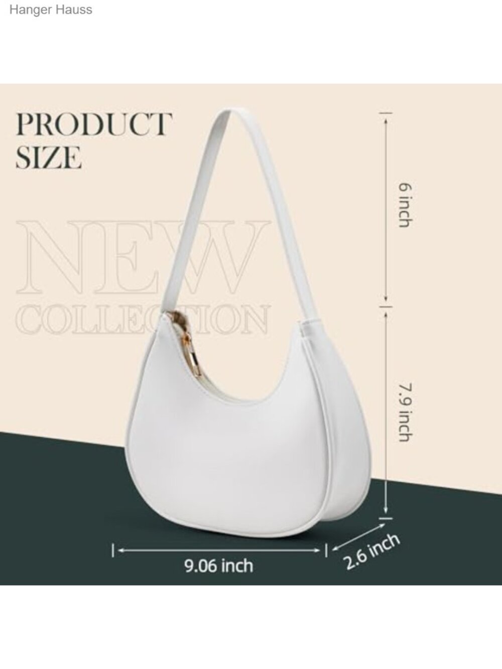Women PU Leather Shoulder Bag Hobo Tote Purse Zipper Crossbody Handbag - Picture 3 of 6